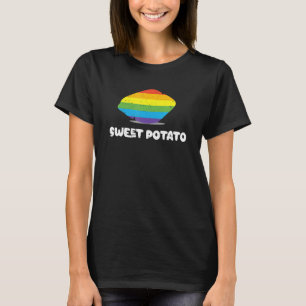 Camiseta Potato dulce arcoiris LGBTQ Gracioso batata yam