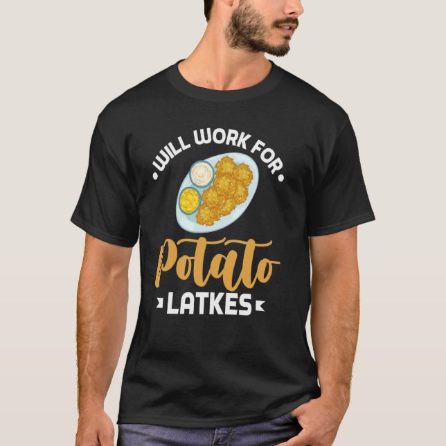 Camiseta Potato lata receta de panqueque de comida judía (Anverso)
