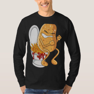 Camiseta Potato Pooping Fries Francesas Alimentos fritos de