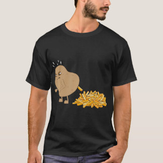 Camiseta Potato Pooping Fries Graciosos Fries Francesas Pot