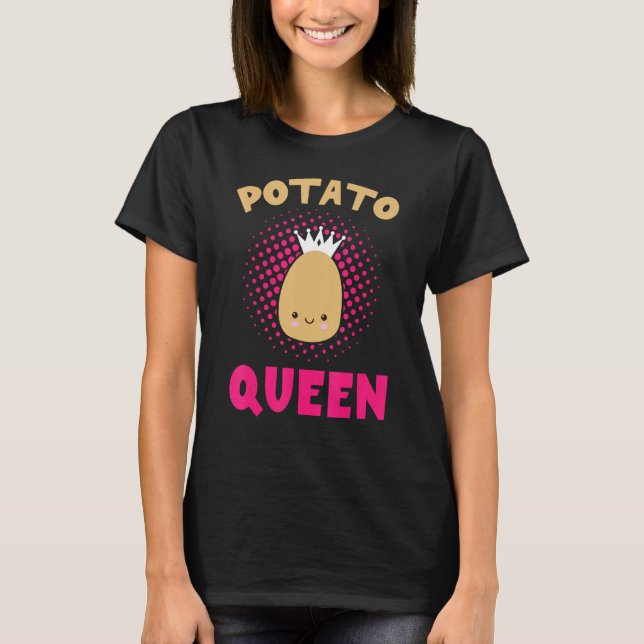 Camiseta Potato Queen Funny Potato Vegetable Lovers Boys Gi (Anverso)
