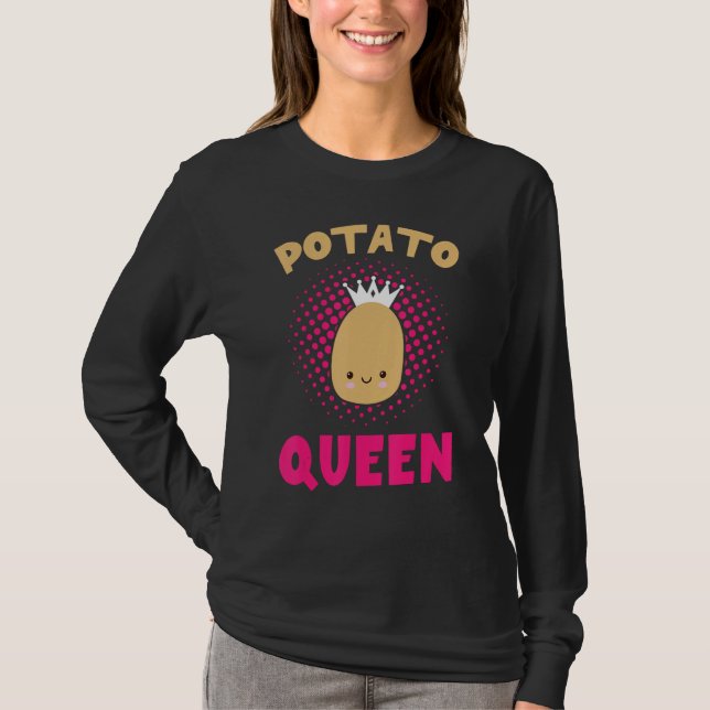 Camiseta Potato Queen Funny Potato Vegetable Lovers Boys Gi (Anverso)