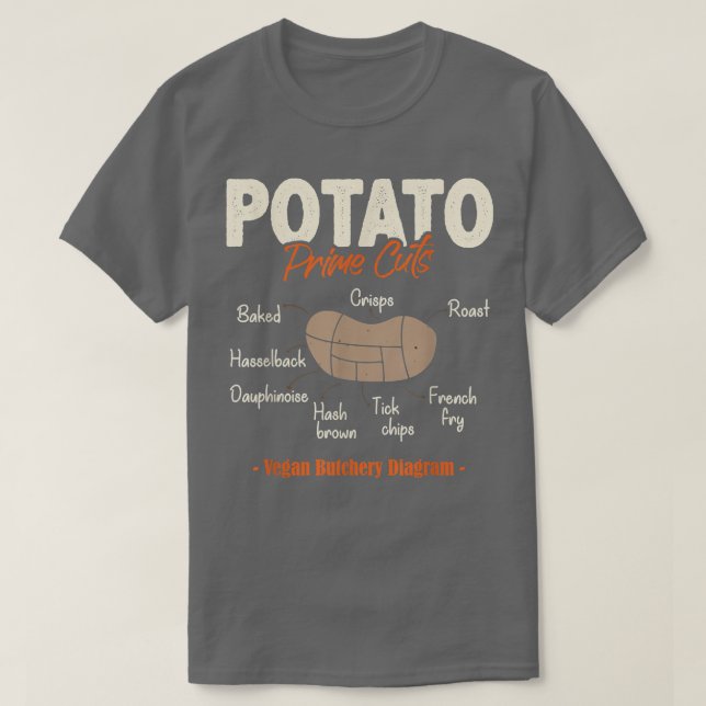 Camiseta Potato recorta divertida carnicería vegana (Diseño del anverso)