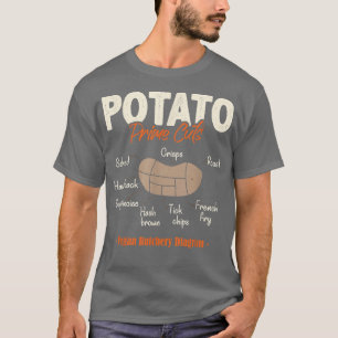 Camiseta Potato recorta divertida carnicería vegana