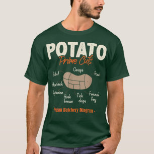 Camiseta Potato recorta divertida carnicería vegana
