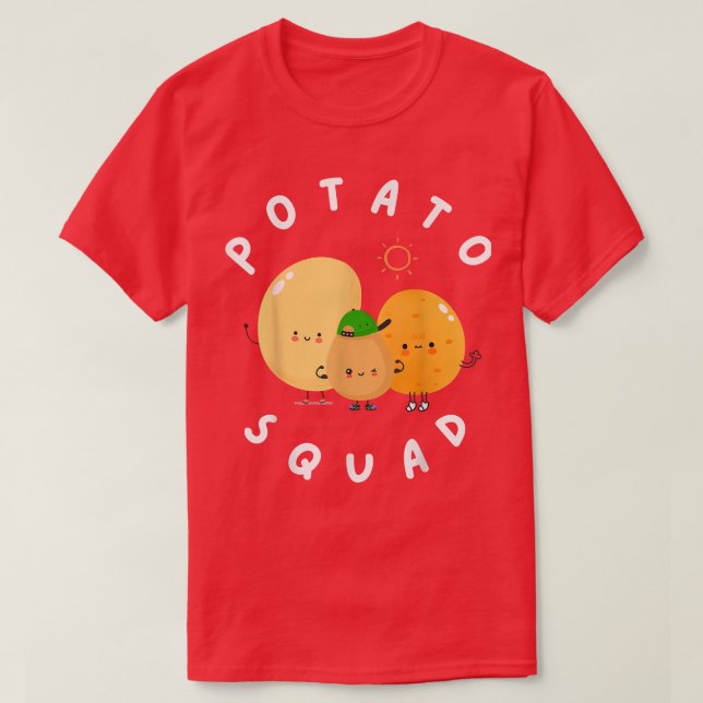 Camiseta POTATO SQUAD Cuidada Graciosa Equipo Vegetariano d (Diseño del anverso)