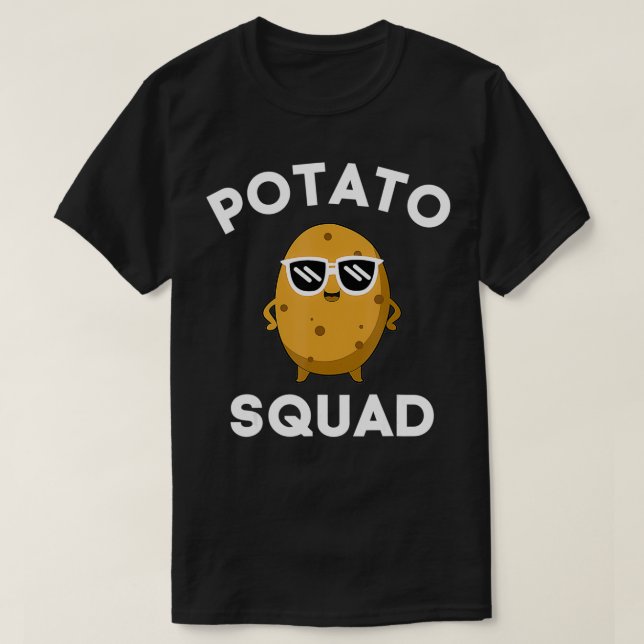 Camiseta POTATO SQUAD Gracioso Vegetario sonriente (Diseño del anverso)