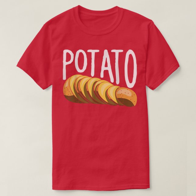 Camiseta Potato Vegan Diseño Guay Comida vegetariana Tee Ve (Diseño del anverso)