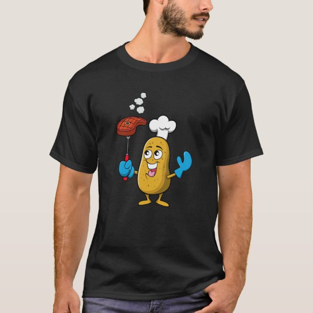 Camiseta Potatoe Barbecue Steak Summer Hobby Chef (Anverso)