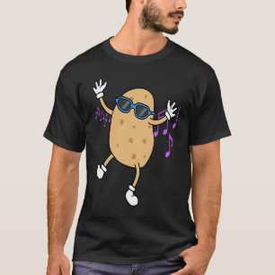Camiseta Potatoe Dancing Music Notes Cuesta Vegetable Hobby