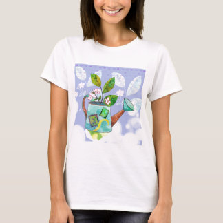 Camiseta Pote de flores de la regadera - ilustracion de la