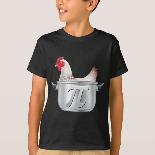 Camiseta Pote pi - matemáticas divertida del pollo (Anverso)