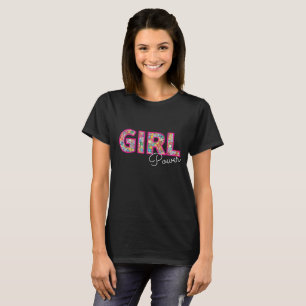 Camiseta Potencia chica   Mujer de Flor Silvestre Rosa