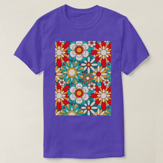 Camiseta Potencia de las flores psicodélicas 4K (Diseño del anverso)