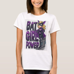 Camiseta Potencia del Chica del murciélago - Negrita y empo