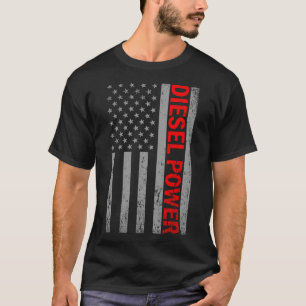 Camiseta Potencia Diésel Usa Bandera Camión Turbo Hermanos 