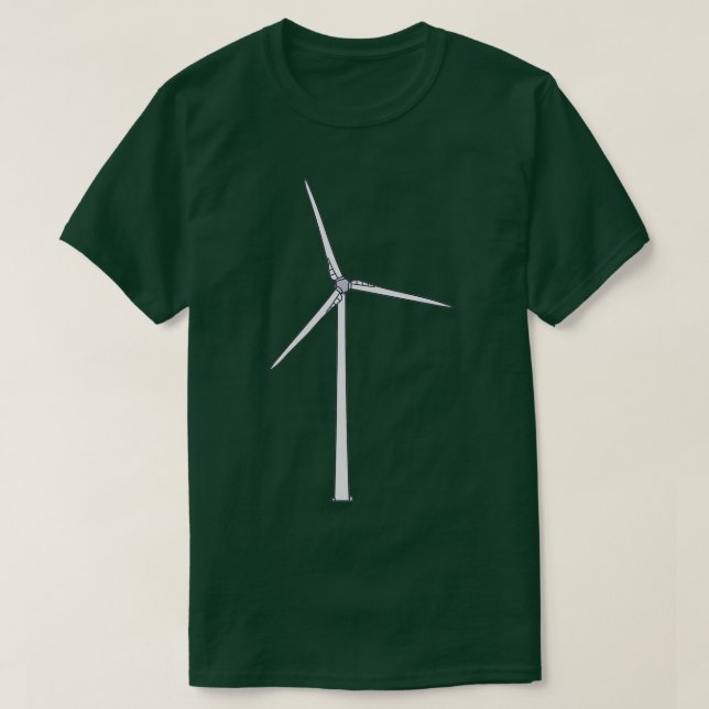 Camiseta Potencia Mecánica de la Turbina del Viento (Diseño del anverso)