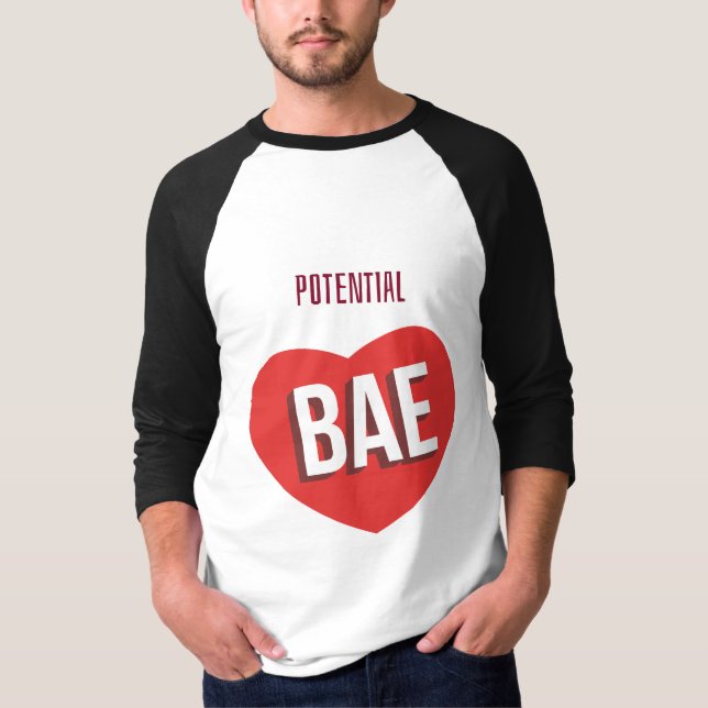 Camiseta Potencial Bae Heart Raglan Tee (Anverso)