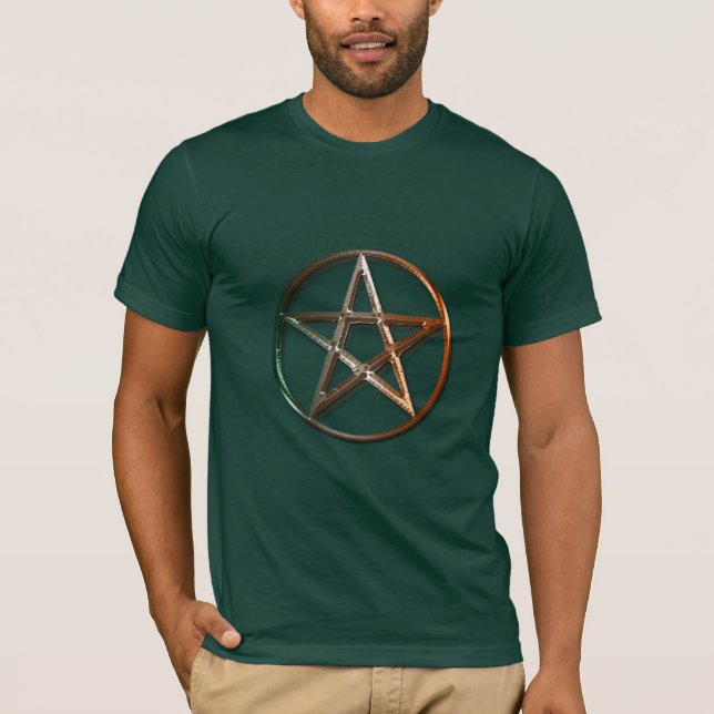 Camiseta Potente diseño de pentáculo pagano (Anverso)