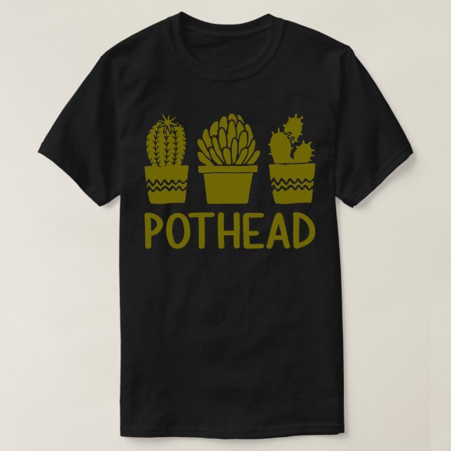 Camiseta Pothead Cactus Plantas Potadas Alfredo Fumador De  (Diseño del anverso)