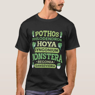 Camiseta Pothos Philodendron Hoya Syngonium Monstera Housep