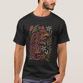 Camiseta Potoroo de Gilbert Tribal con Flora Nativa