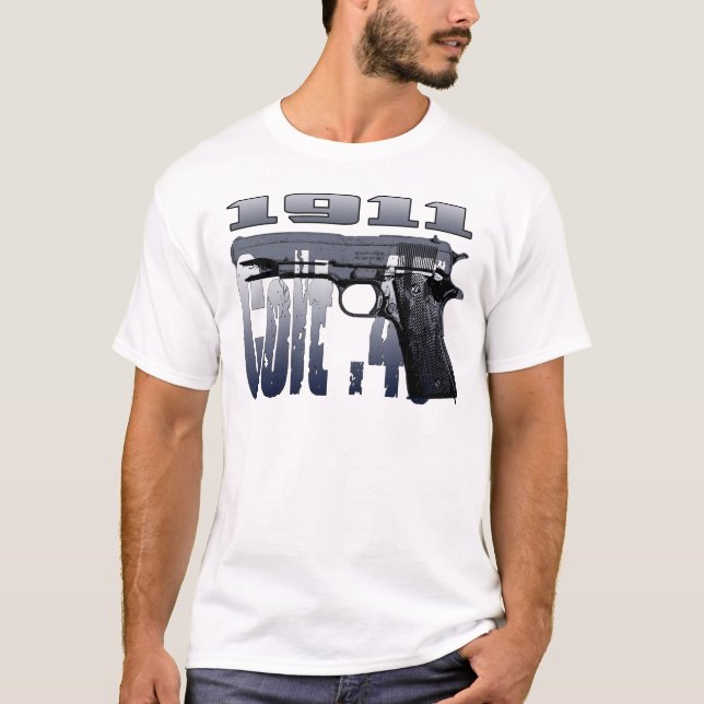 Camiseta Potro 1911 .45 diseño semiautomático del calibre (Anverso)