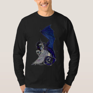 Camiseta Potro blanco azul del caballo de Pegacorn del
