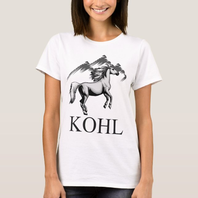 Camiseta Potro Logo_BW de Kohl y texto (Anverso)