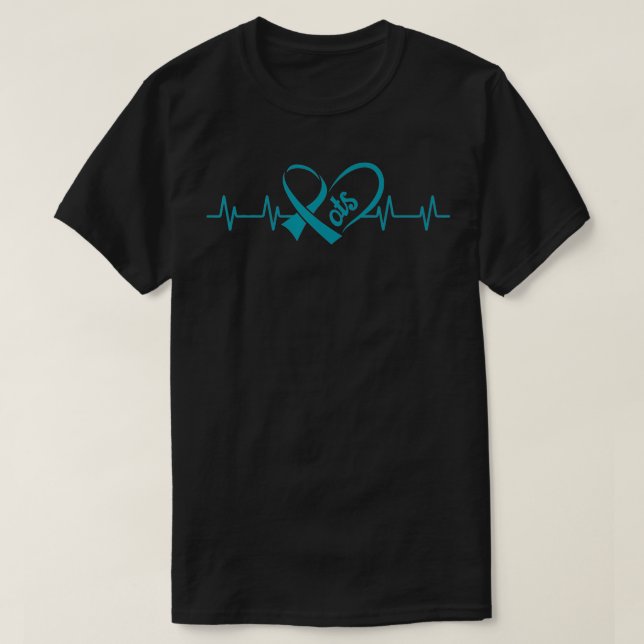 Camiseta POTS Awareness Heart Dysautonomia Neurologist Turq (Diseño del anverso)