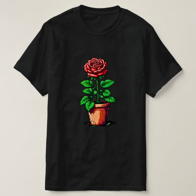 Camiseta Potted Rosebush (Diseño del anverso)