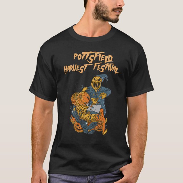 Camiseta Pottsfield - Horror vintage de Halloween (Anverso)
