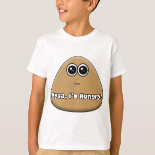 Camiseta Pou hambriento con el texto