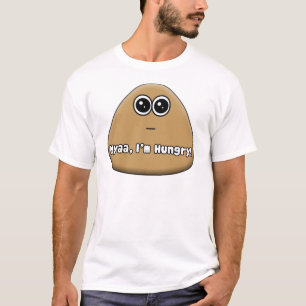Camiseta Pou hambriento con el texto