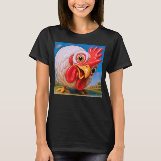 Camiseta Poule caricaturale (Anverso)