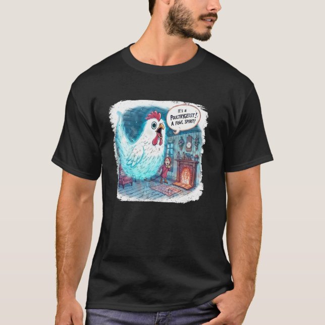 Camiseta Poultrygeist Espíritu de Ave Polla F Pun divertido (Anverso)