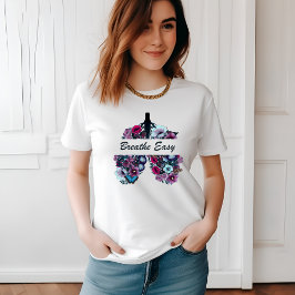 Camiseta  Poumons Floraux 'Breathe Easy'"