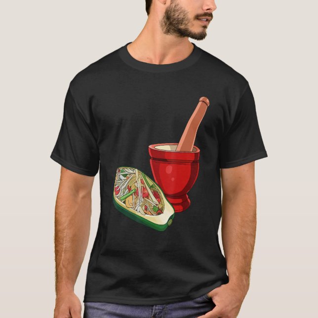 Camiseta POUND IT Green Spicy Thai Papaya Salad khmer lao f (Anverso)