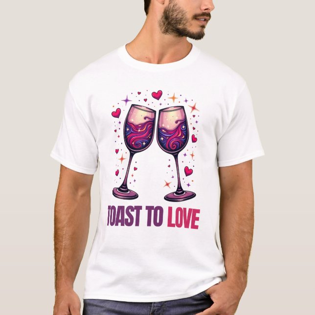 Camiseta Pouring Love: Colección de ropa de vino de San Val (Anverso)