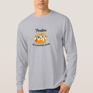 Camiseta Poutine, La Ensalada Canadiense - T- De Manga Larg
