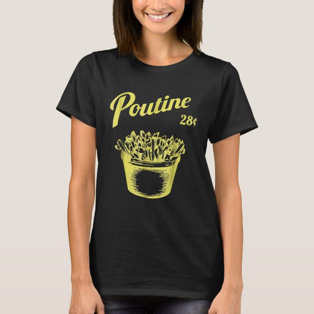 Camiseta Poutine Retro Canadá Montreal (Anverso)
