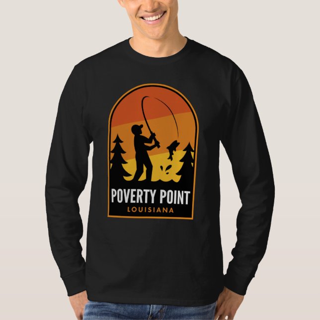 Camiseta Poverty Point Louisiana Fishing (Anverso)