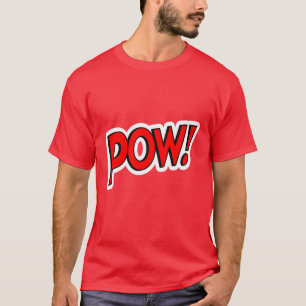Camiseta ¡POW! Gráficos de Screwball Rojo