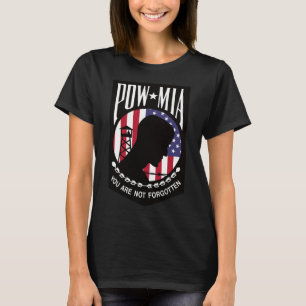 Camiseta Pow Mia Bandera De Estados Unidos No Serás Olvidad