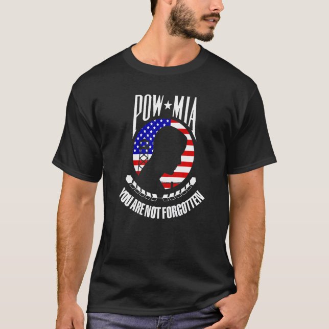Camiseta Pow Mia Flag No Te Olvidan (Anverso)