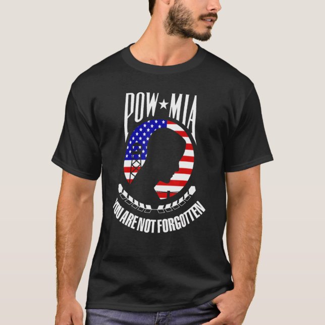 Camiseta Pow Mia Flag No Te Olvidan (Anverso)