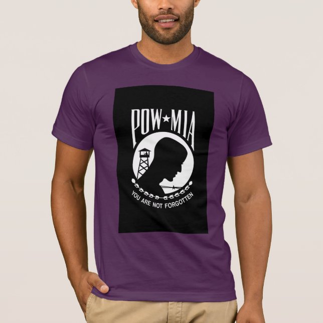 Camiseta POW MIA Héroes militares estadounidenses prisioner (Anverso)