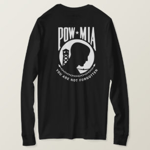 Camiseta POW MIA Mens Black Tee Shirt