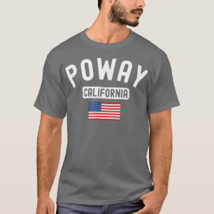 Camiseta Poway California Bandera de Estados Unidos Vintage