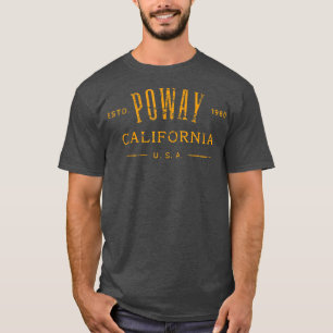 Camiseta Poway California USA Diseño Estilo de época Poway